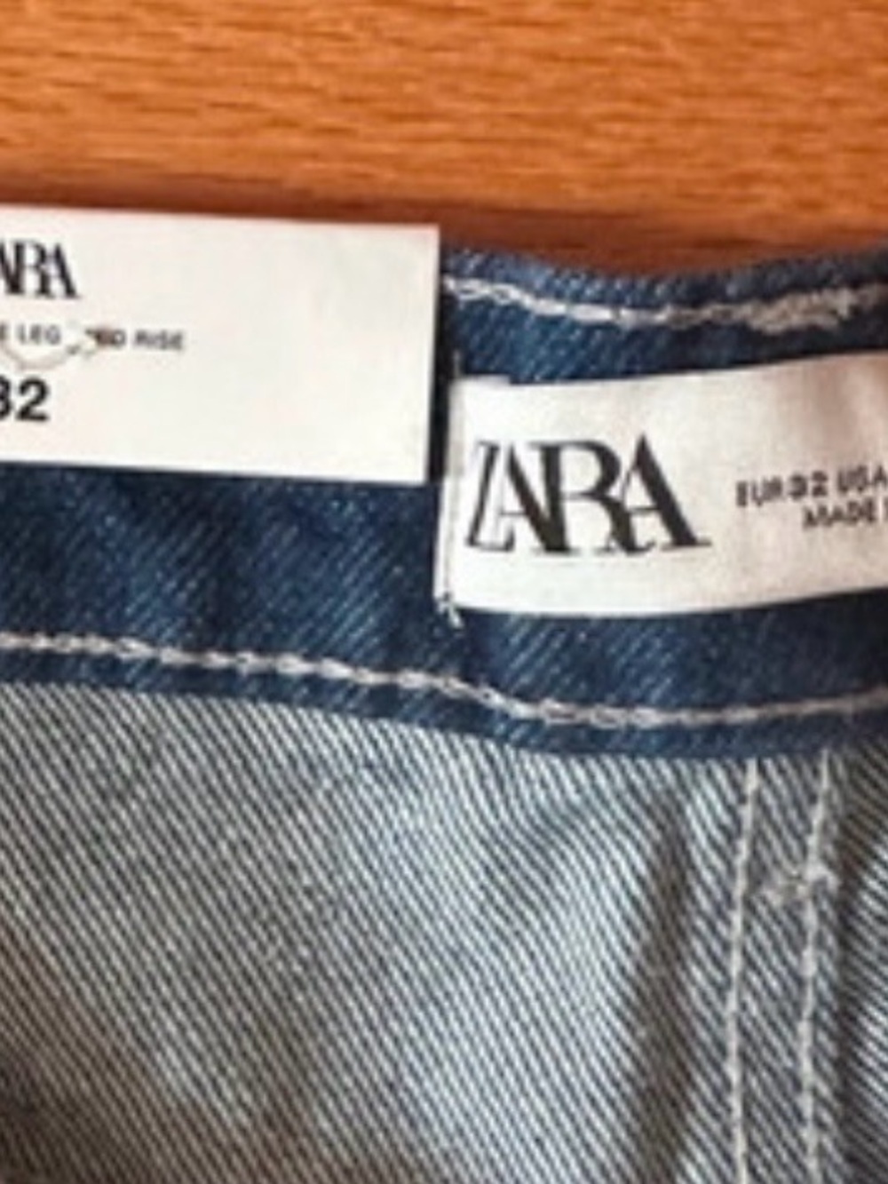 Zara Dark Blue Wide Leg Flare Jeans - Picture 10 of 10